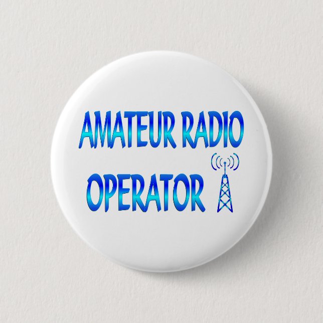 Bóton Redondo 5.08cm Operador de rádio amador (Frente)