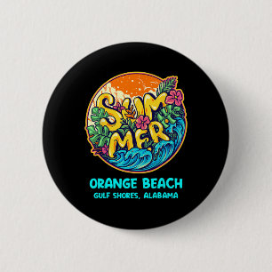 Bóton Redondo 5.08cm Orange Beach Golfo Shores Alabama Summer Vacation