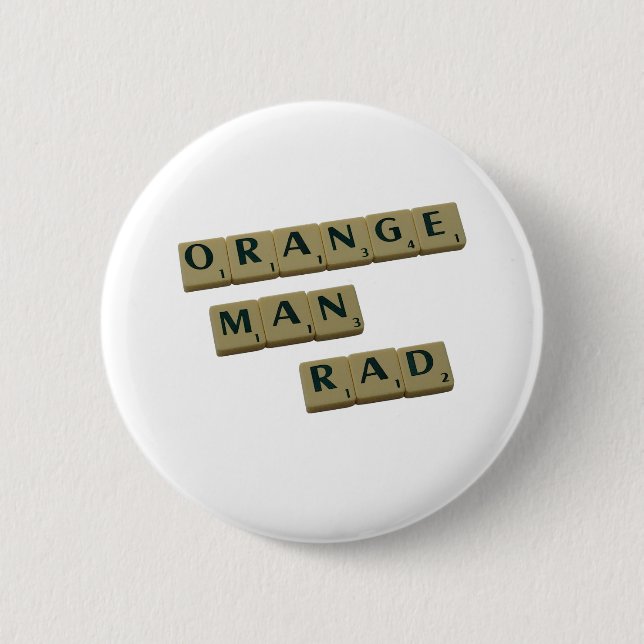 Bóton Redondo 5.08cm Orange Man Rad (Frente)
