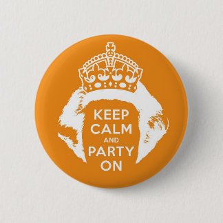 Bóton Redondo 5.08cm Oranje button 30 april - Keep calm and party on