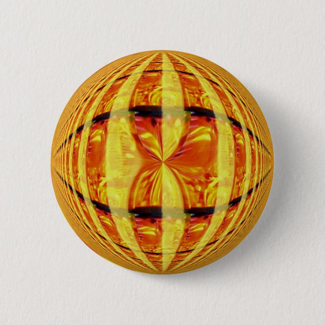 Bóton Redondo 5.08cm Orb botão Dourado redondo (Frente)