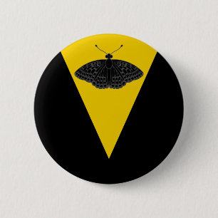 Bóton Redondo 5.08cm Ordem do Botão do Borboleta