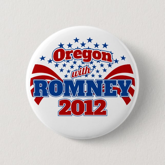 Bóton Redondo 5.08cm Oregon com Romney 2012 (Frente)