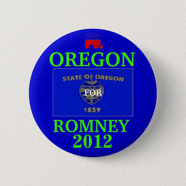 Bóton Redondo 5.08cm Oregon para Romney 2012 (Frente)