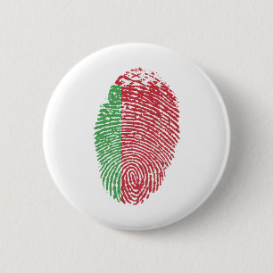 Bóton Redondo 5.08cm Orgulho do País das Impressões Digitais na Bielo