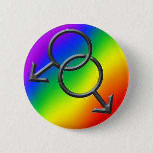 Bóton Redondo 5.08cm orgulho gay Botões Arco-Íris Botões de Amor Pre
