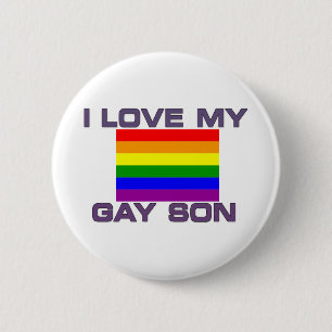 Bóton Redondo 5.08cm Orgulho gay I Love My Gay Son