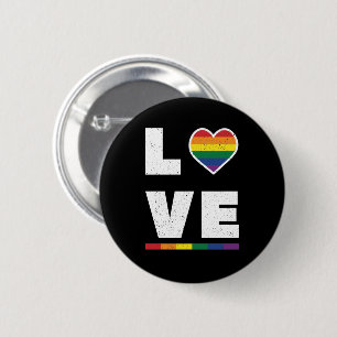 Bóton Redondo 5.08cm Orgulho gay LGBTQ Sinalizador Distúrbio do Amor Gr