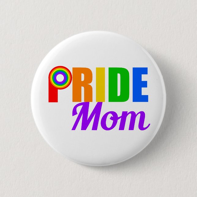 Bóton Redondo 5.08cm Orgulho gay Mãe Rainbow (Frente)