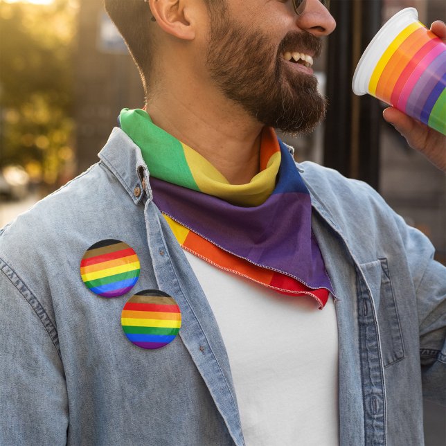 Bóton Redondo 5.08cm Orgulho Inclusivo de Diversidade de Gênero, Bandei (Criador carregado)