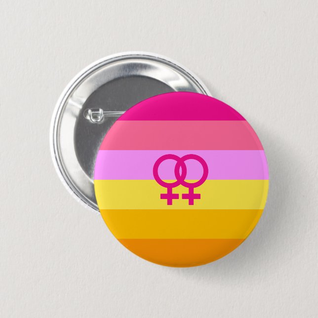Bóton Redondo 5.08cm Orgulho Lesbiano Dawn WLW (Frente & Verso)