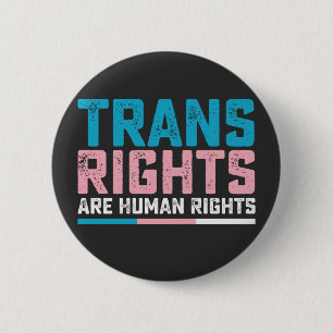 Bóton Redondo 5.08cm Orgulho LGBT Direitos Trans São Direitos Humanos