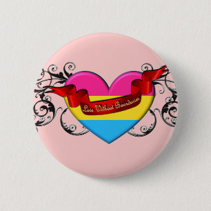Bóton Redondo 5.08cm Orgulho Pansexual: Amor sem limites