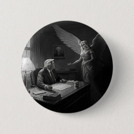 Bóton Redondo 5.08cm Orientação divina: Donald Trump aconselhado por um