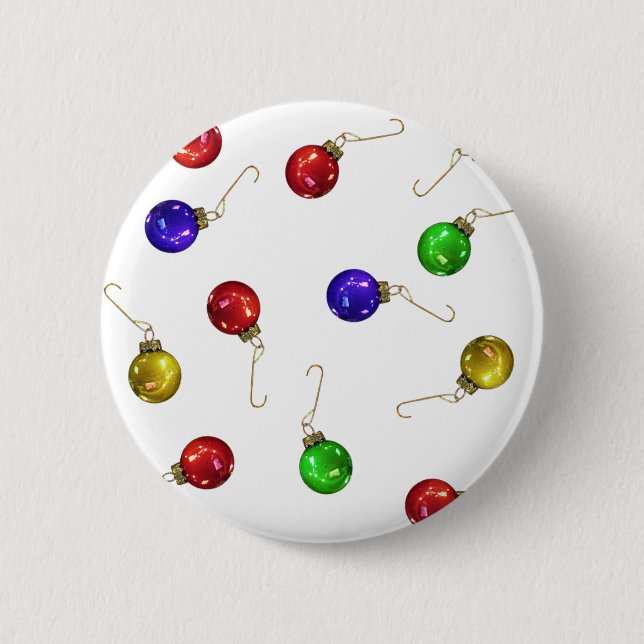 Bóton Redondo 5.08cm Ornamentos de Bola (Frente)