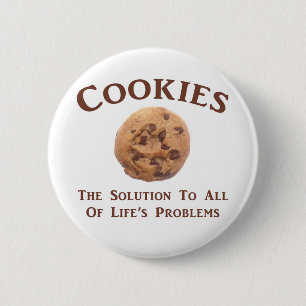Bóton Redondo 5.08cm Os cookies resolvem problemas