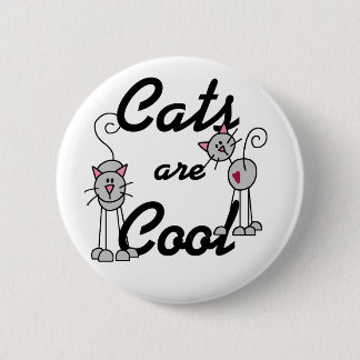 Bóton Redondo 5.08cm Os gatos são camiseta legal e presentes