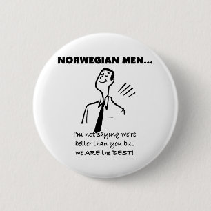 Bóton Redondo 5.08cm Os homens noruegueses são o melhor