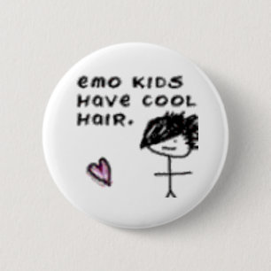 Bóton Redondo 5.08cm Os miúdos de Emo têm o cabelo legal