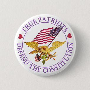 BÓTON REDONDO 5.08CM OS PATRIOTAS VERDADEIROS DEFENDEM A CONSTITUIÇÃO