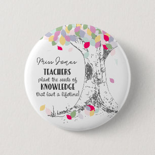 Bóton Redondo 5.08cm Os professores plantam a árvore do arco-íris do co
