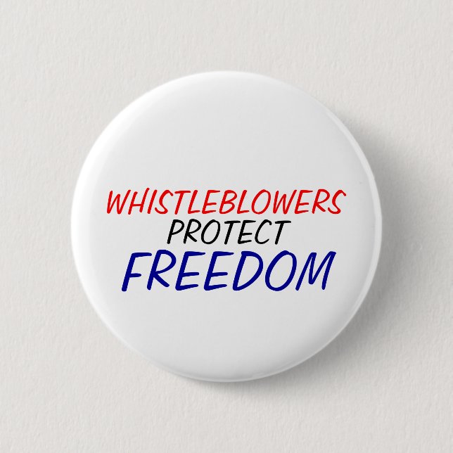Bóton Redondo 5.08cm Os Whistleblowers protegem a liberdade (Frente)