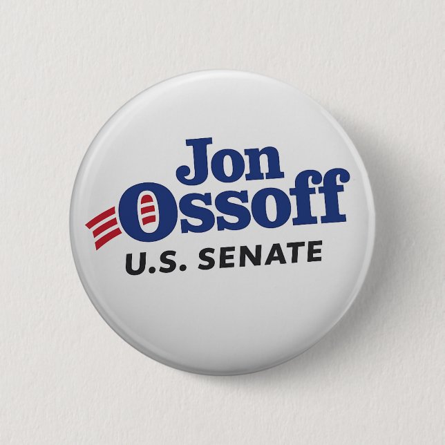 Bóton Redondo 5.08cm Ossoff 2026 Democrata (Frente)