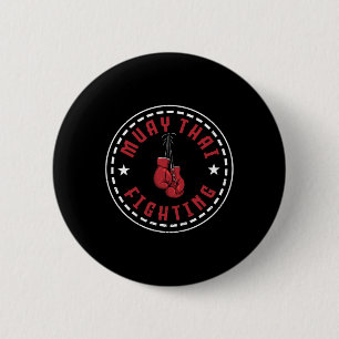 Bóton Redondo 5.08cm Ótimo Design de Luta Muay Thai Kickboxer Mma Trai
