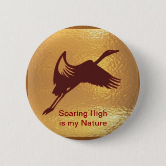 Bóton Redondo 5.08cm Ouro Bird - O Alto é minha natureza