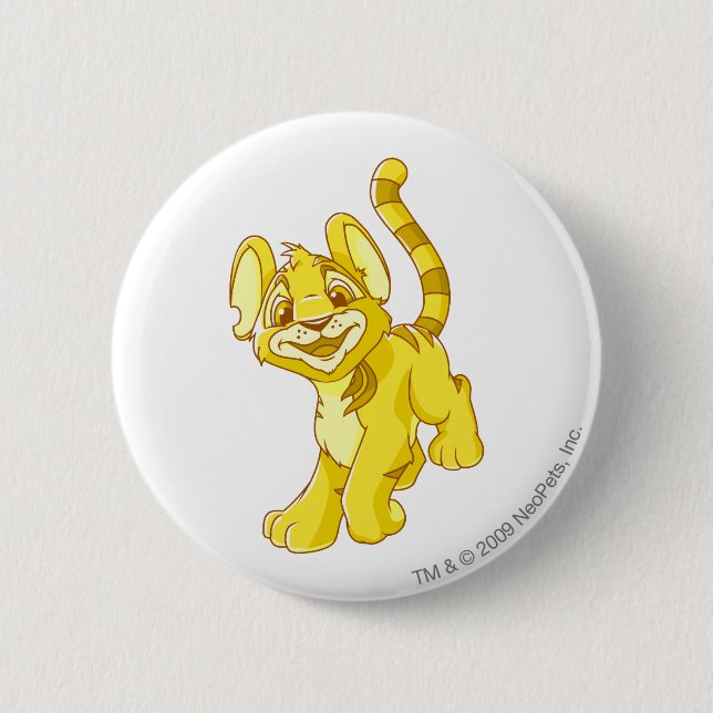 Bóton Redondo 5.08cm Ouro de Kougra (Frente)