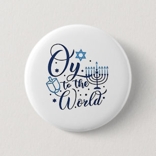 Bóton Redondo 5.08cm Oy to the World Hanukkah Jewish Engraçado