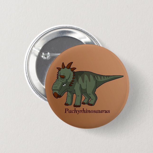 Bóton Redondo 5.08cm Pachyrhinosaurus (Frente & Verso)