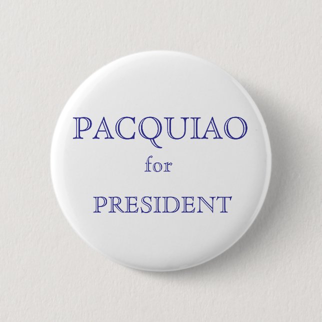 Bóton Redondo 5.08cm PACQUIAO, para, PRESIDENTE (Frente)