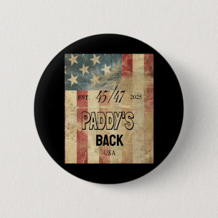 Bóton Redondo 5.08cm Paddy's Back Engraçado Trump2