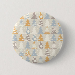 Bóton Redondo 5.08cm Padrão da árvore de Natal