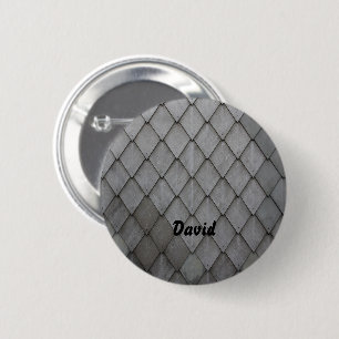 Bóton Redondo 5.08cm Padrão de azulejos de ardósia de cinza
