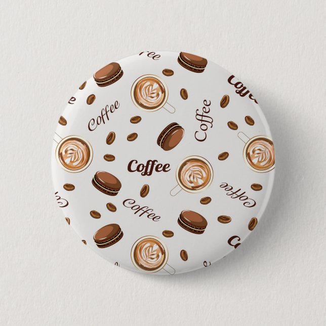 Bóton Redondo 5.08cm Padrão de café (Frente)