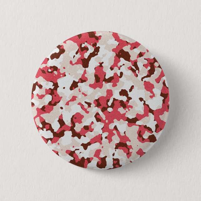 Bóton Redondo 5.08cm Padrão de camuflagem vermelha (Frente)