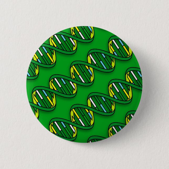 Bóton Redondo 5.08cm Padrão de DNA Ciência Médica (Frente)