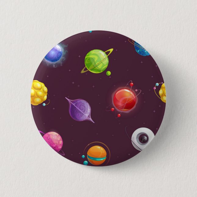 Bóton Redondo 5.08cm Padrão de espaço (Frente)