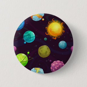 Bóton Redondo 5.08cm Padrão de espaço