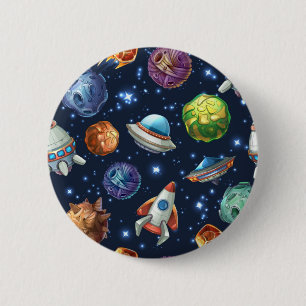 Bóton Redondo 5.08cm Padrão de espaço