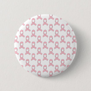 Bóton Redondo 5.08cm Padrão de Fita Rosa