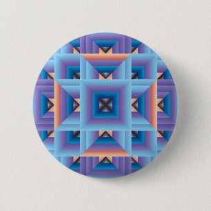 Bóton Redondo 5.08cm Padrão de inclinação 3 em azul e roxo