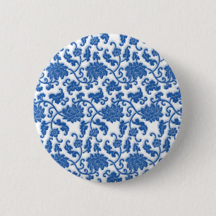 Bóton Redondo 5.08cm Padrão de porcelana chinês