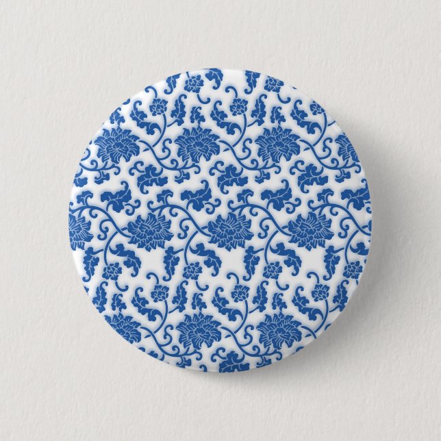 Bóton Redondo 5.08cm Padrão de porcelana chinês (Frente)