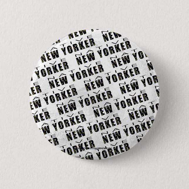 Bóton Redondo 5.08cm Padrão do New Yorker nativo (Frente)