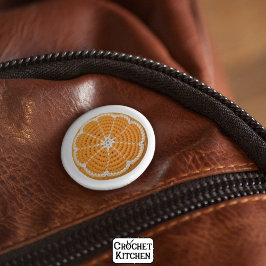 Bóton Redondo 5.08cm Padrão Moderno Mínimo de Fatias de Laranja Fresco