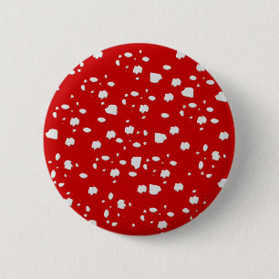 Bóton Redondo 5.08cm padrão ponto com toadstool vermelha
