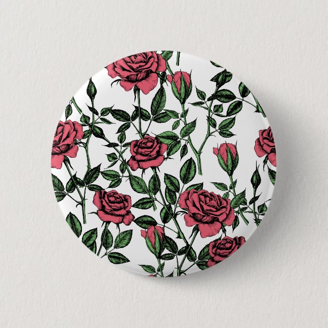 Bóton Redondo 5.08cm padrão rosa (Frente)